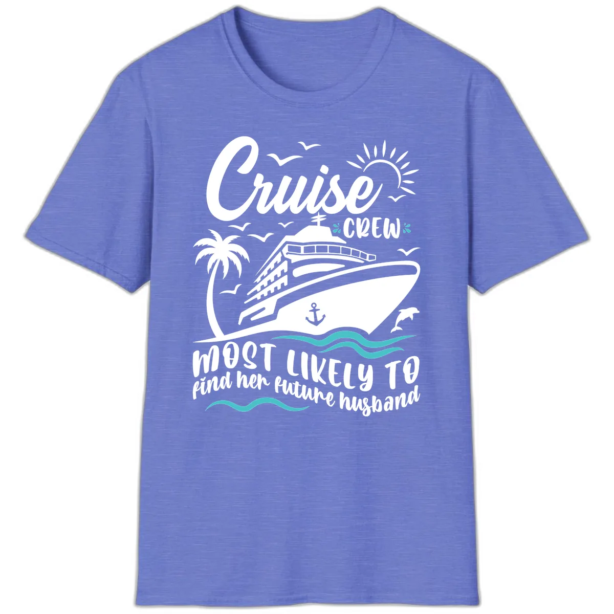 Cruise Crew Future Husband T-Shirt in Heather Royal
