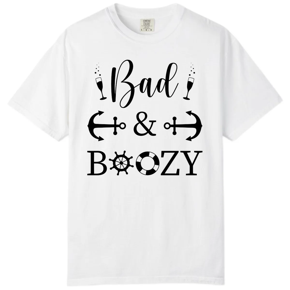 Bad and Bozy Nautical Cruise Comfort Color in White