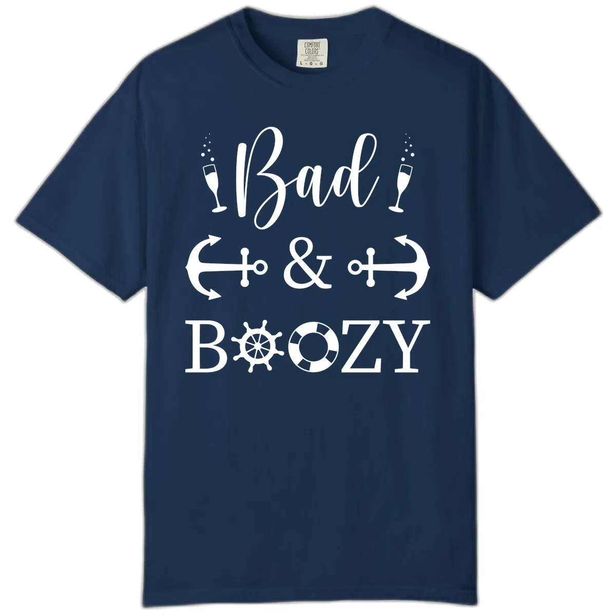 Bad and Bozy Nautical Cruise Comfort Color in Navy