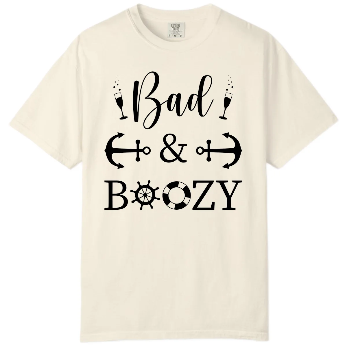 Bad and Bozy Nautical Cruise Comfort Color in Ivory
