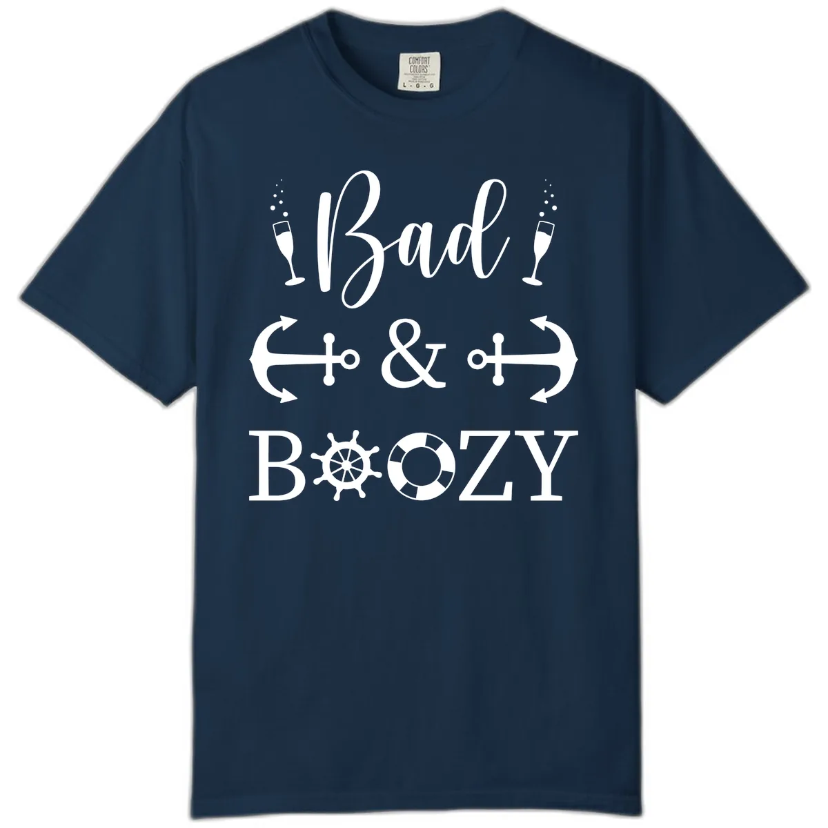 Bad and Bozy Nautical Cruise Comfort Color in True Navy