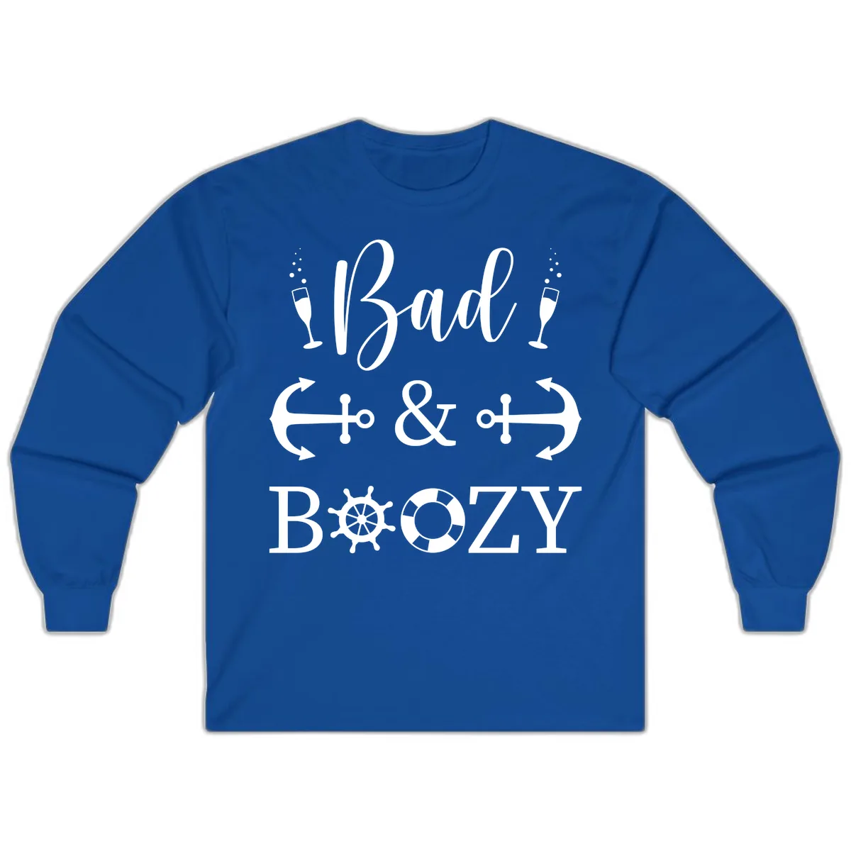 Bad and Bozy Nautical Cruise Long Sleeve in Royal
