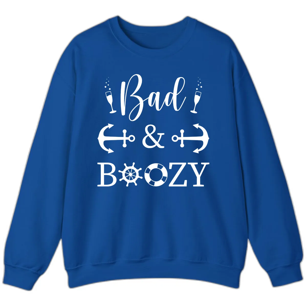 Bad and Bozy Nautical Cruise Sweatshirt in Royal