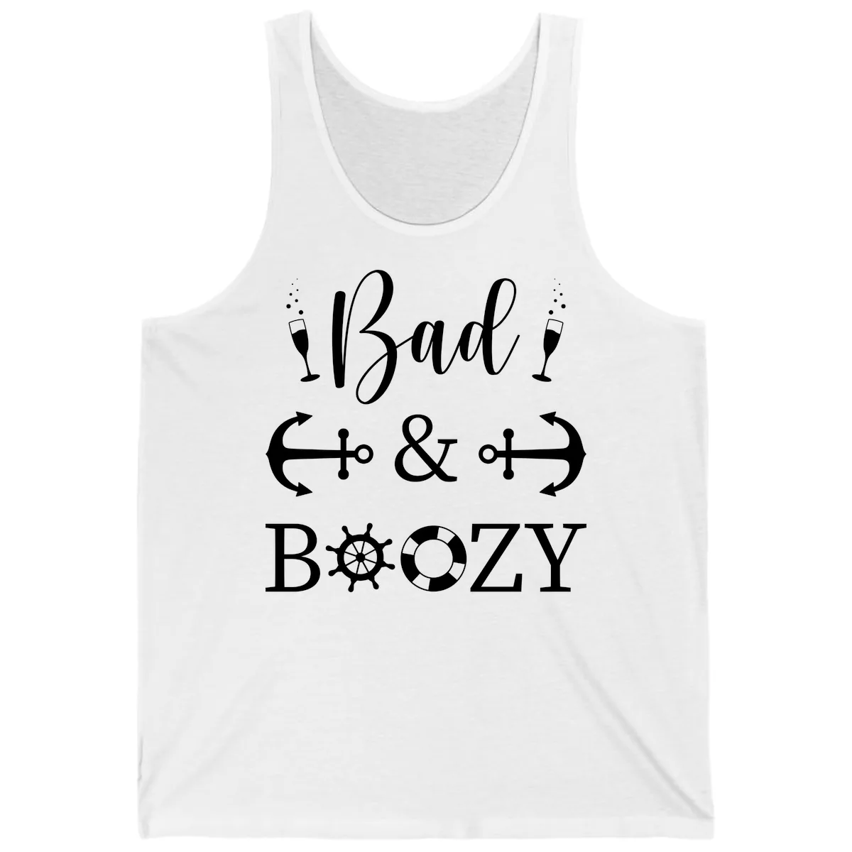 Bad and Bozy Nautical Cruise Tank in White
