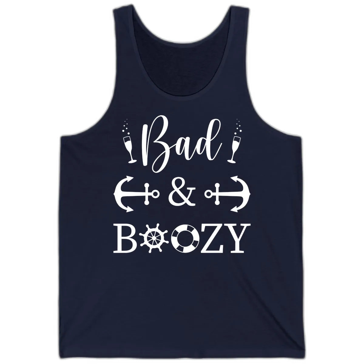Bad and Bozy Nautical Cruise Tank in Navy