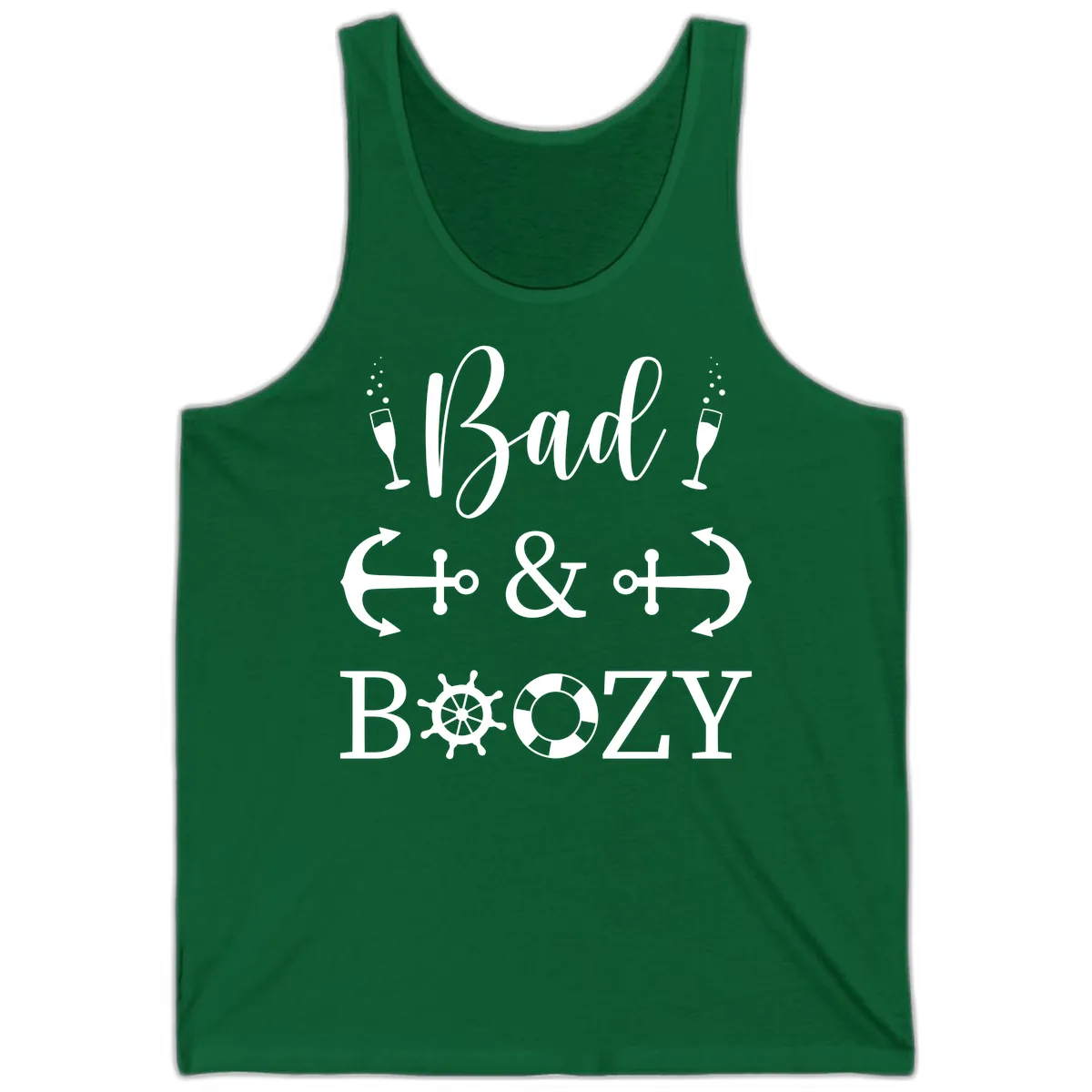 Bad and Bozy Nautical Cruise Tank in Kelly