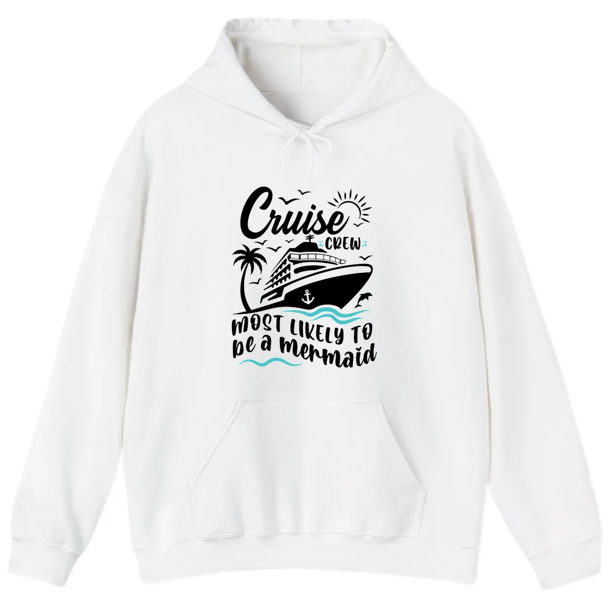 Cruise Crew Mermaid Life Hoodie in White