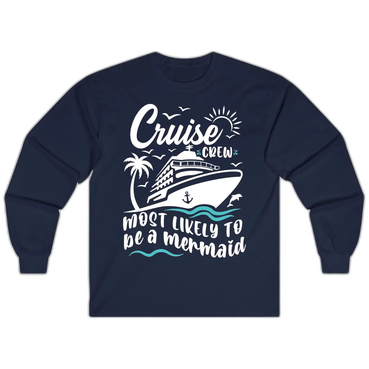 Cruise Crew Mermaid Life Long Sleeve in Navy