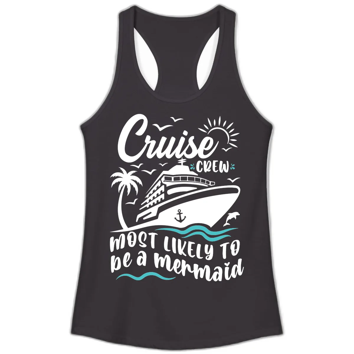 Cruise Crew Mermaid Life Ladies Tank in Black
