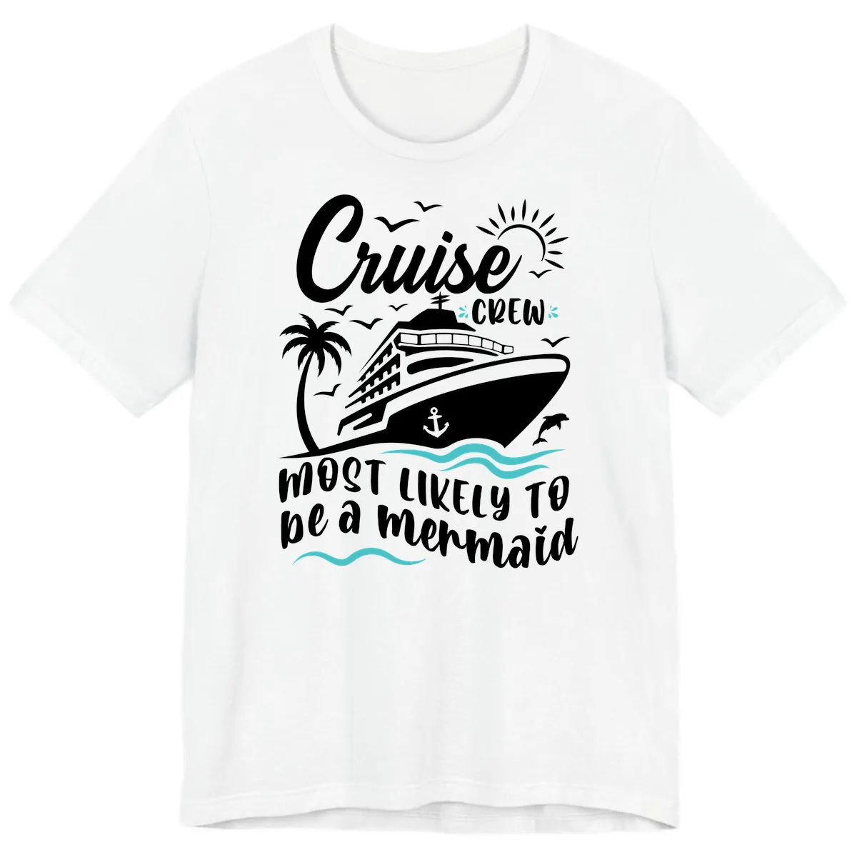 Cruise Crew Mermaid Life Premium T-Shirt in White