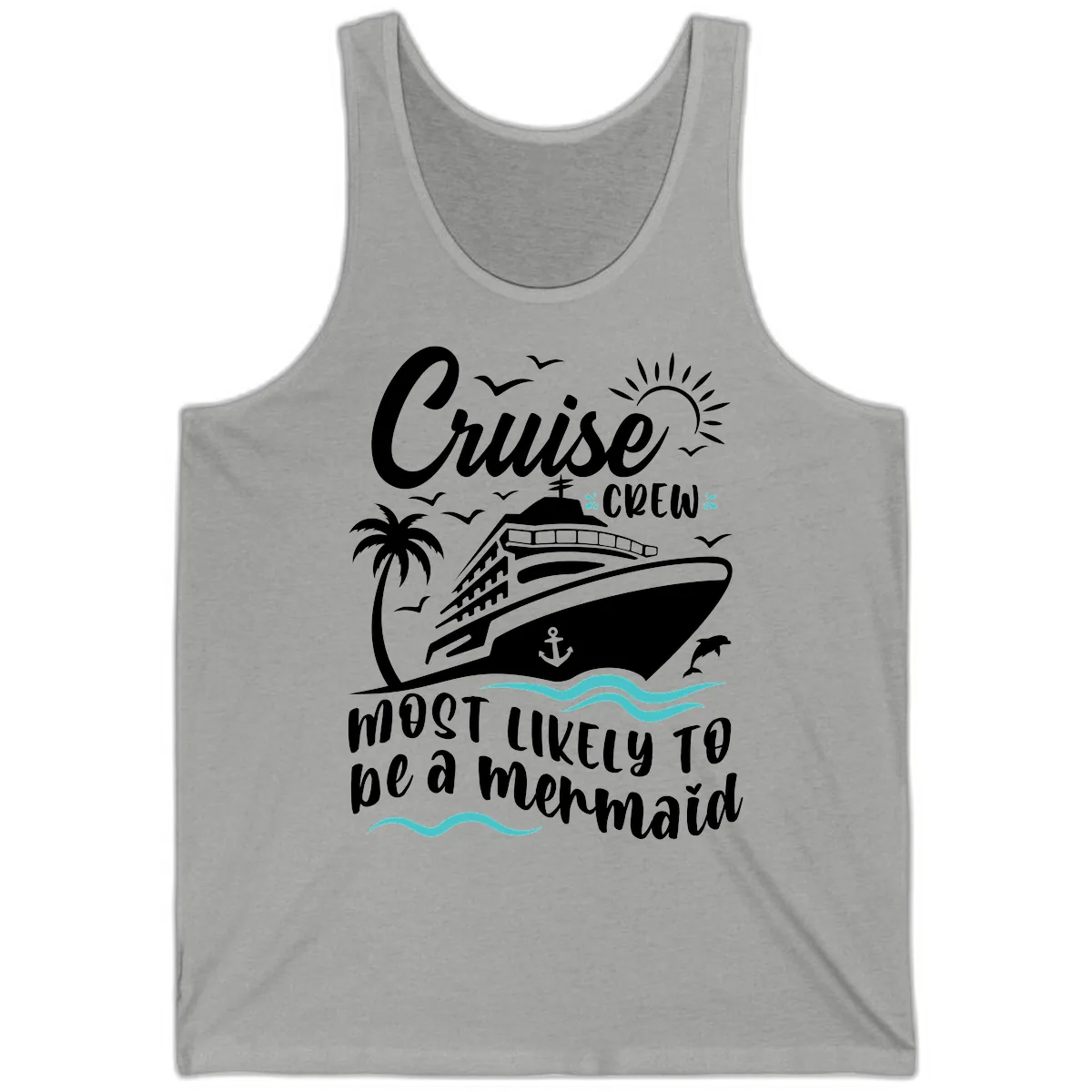 Cruise Crew Mermaid Life Tank in Athletic Heather