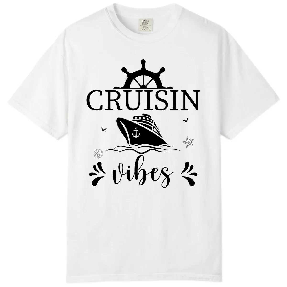 Cruisin Vibes Nautical Helm Comfort Color in White