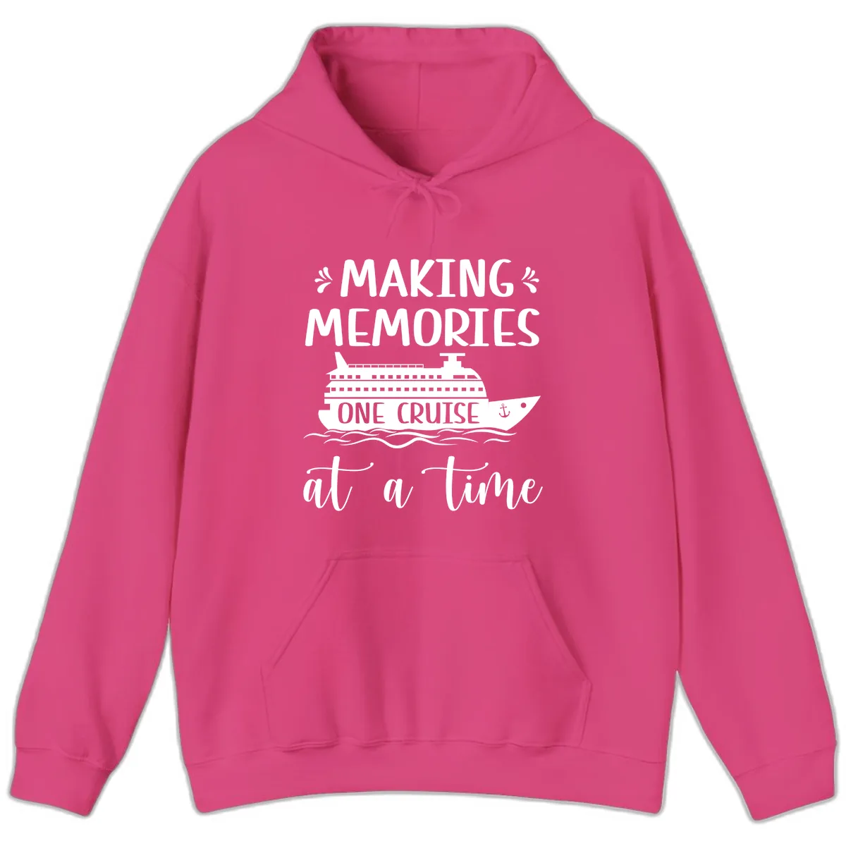 Making Memories One Cruise At A Time Hoodie in Heliconia