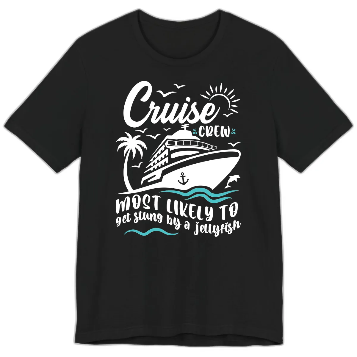 Cruise Crew Jellyfish Sting Premium T-Shirt in Black