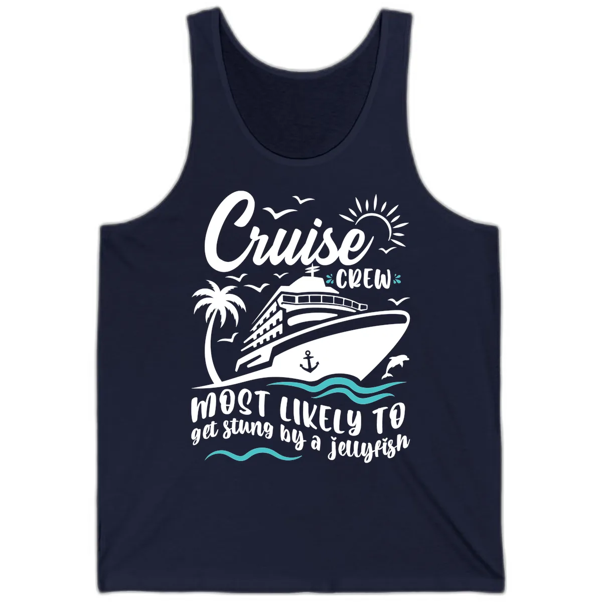 Cruise Crew Jellyfish Sting Tank in Navy