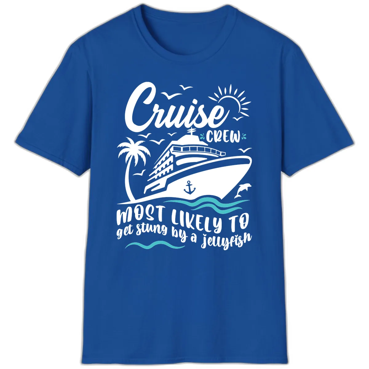 Cruise Crew Jellyfish Sting T-Shirt in Royal