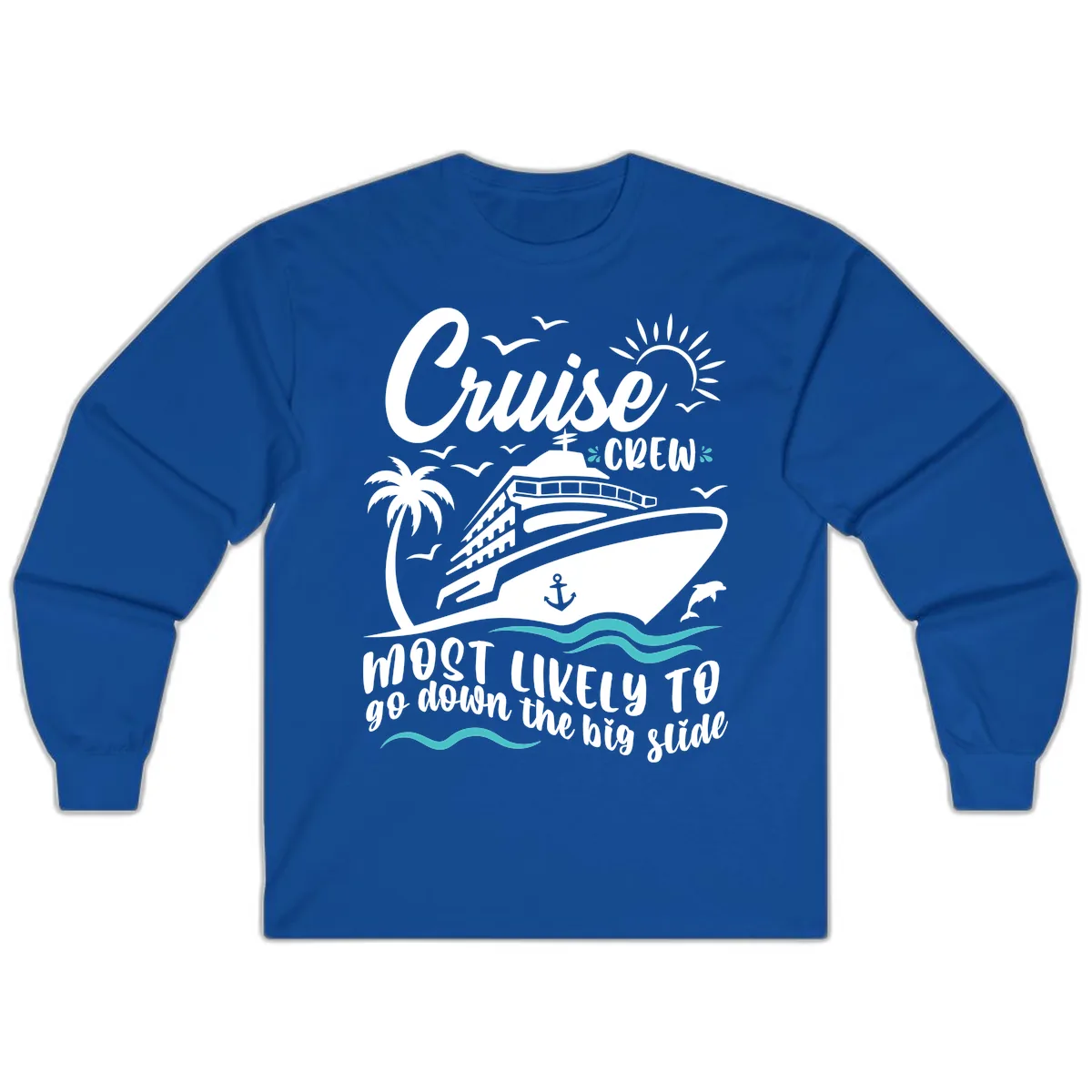 Cruise Crew Most Likely Big Slide Long Sleeve in Royal