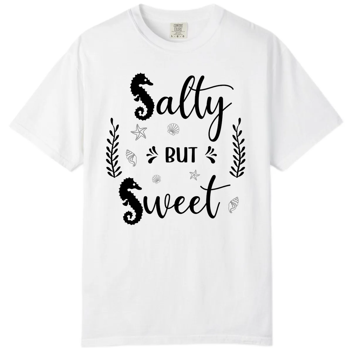 Salty But Sweet Nautical Design Comfort Color in White