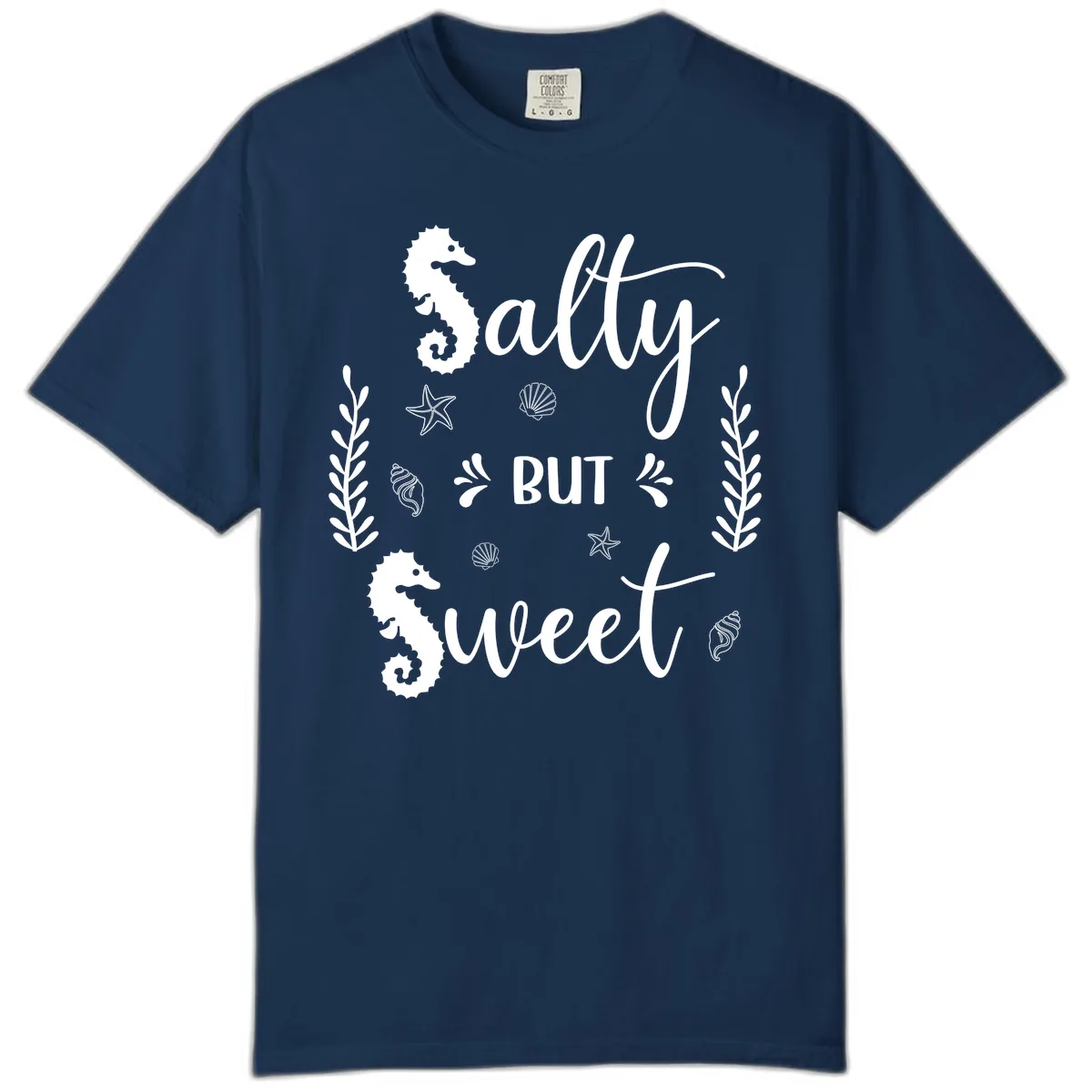 Salty But Sweet Nautical Design Comfort Color in Navy
