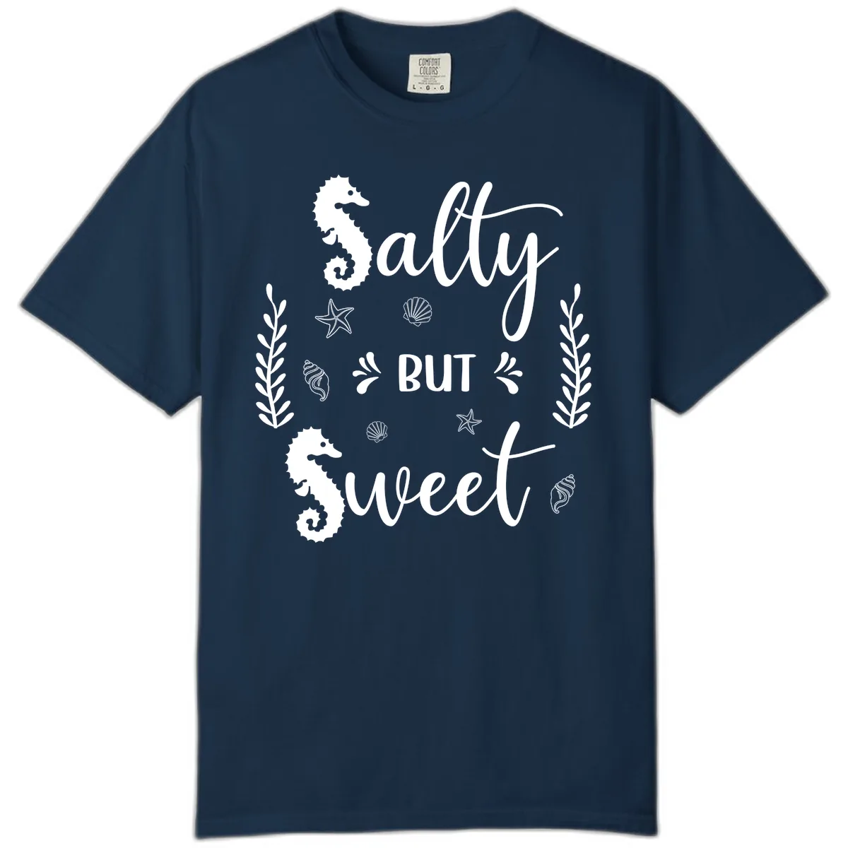 Salty But Sweet Nautical Design Comfort Color in True Navy
