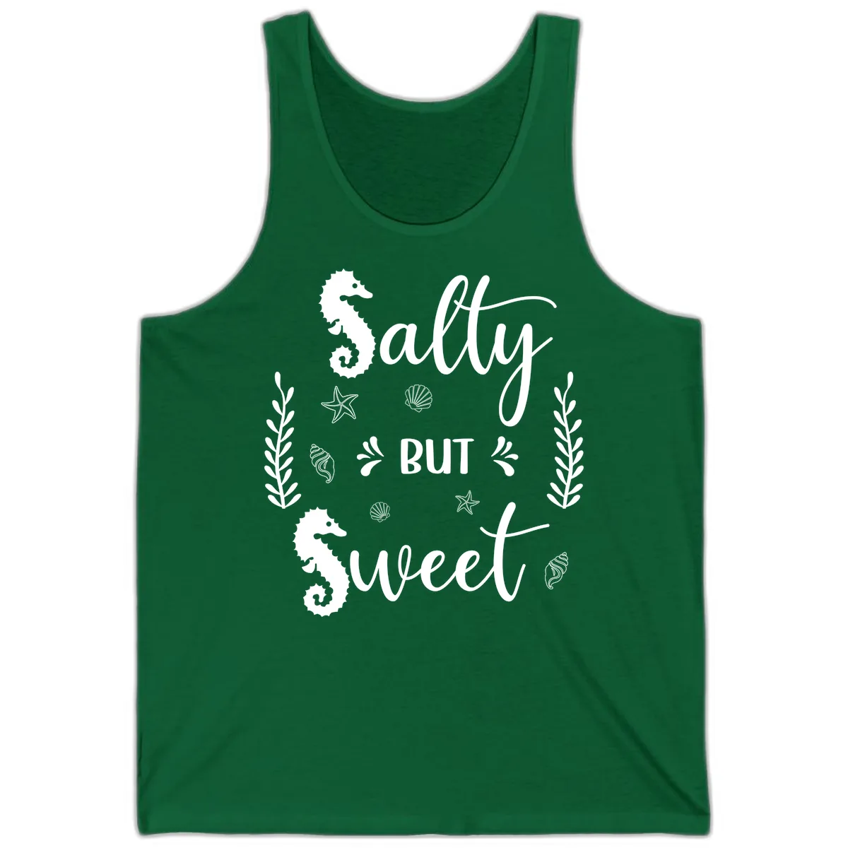 Salty But Sweet Nautical Design Tank in Kelly