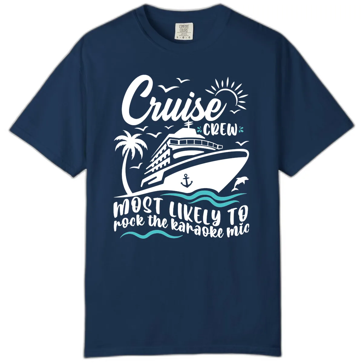 Cruise Crew Karaoke Night Comfort Color in Navy