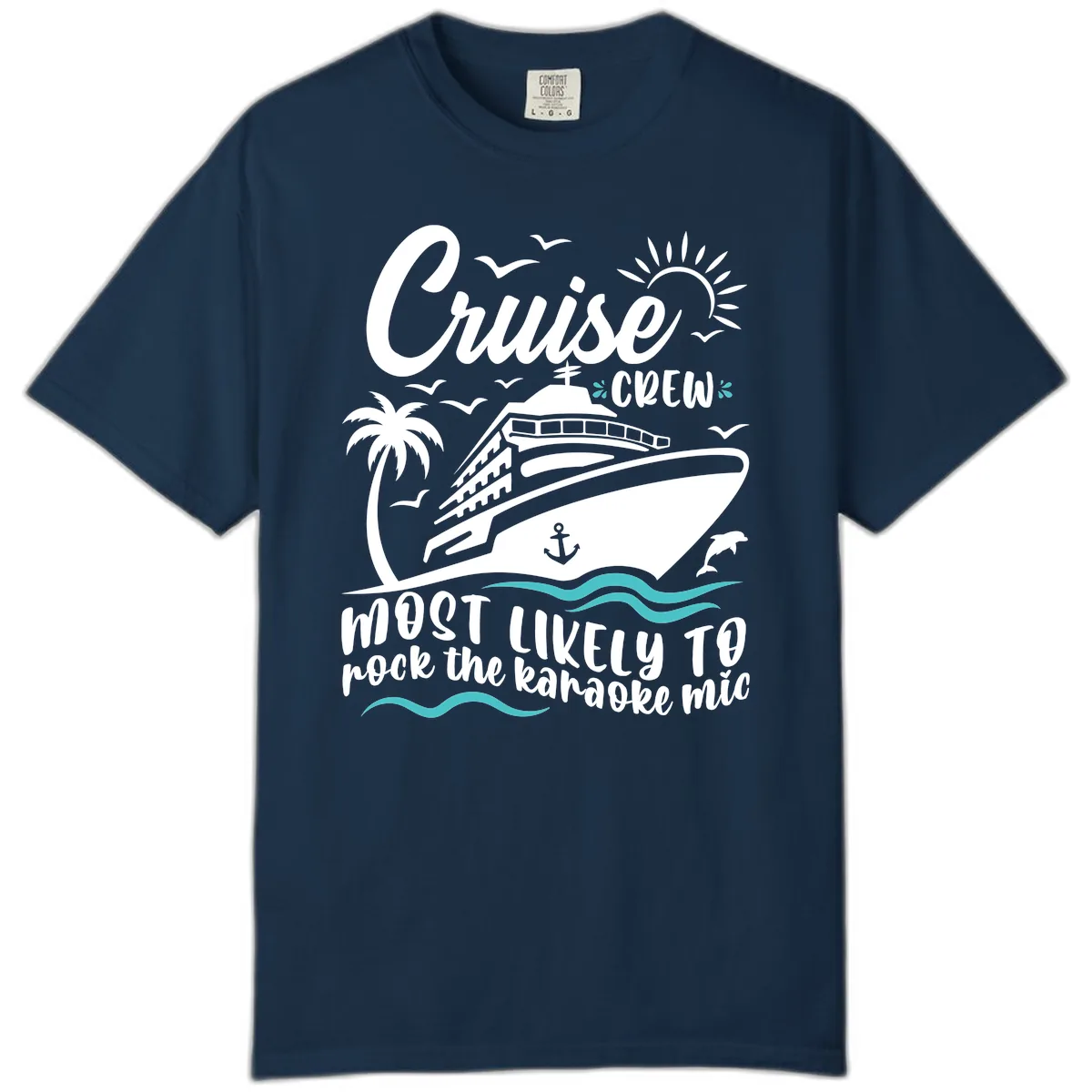 Cruise Crew Karaoke Night Comfort Color in True Navy