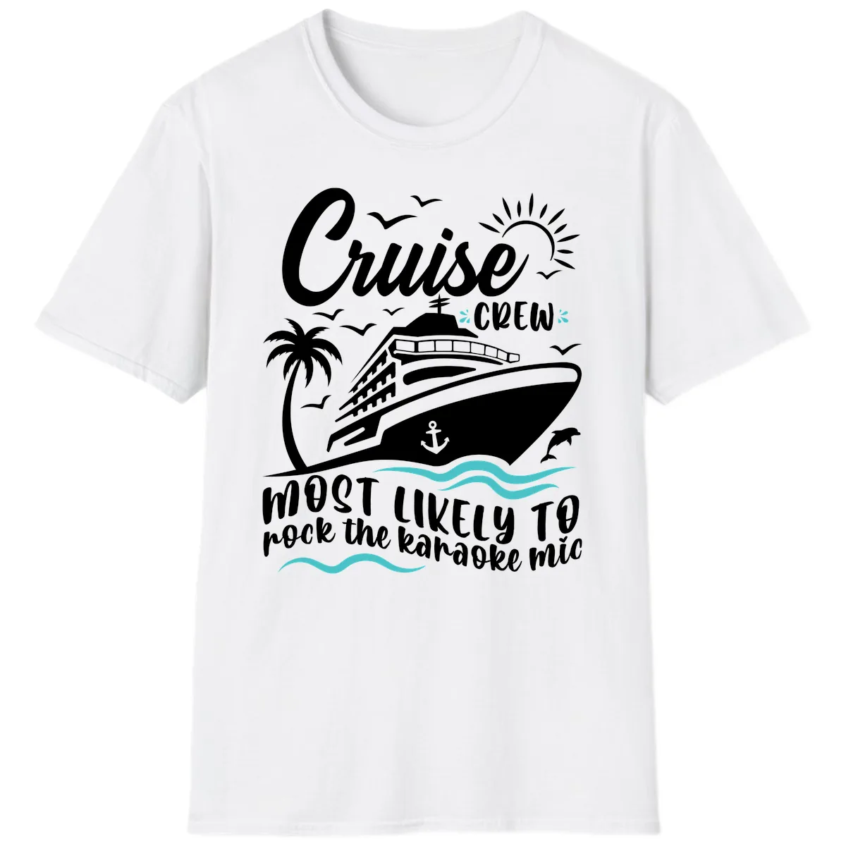 Cruise Crew Karaoke Night T-Shirt in White