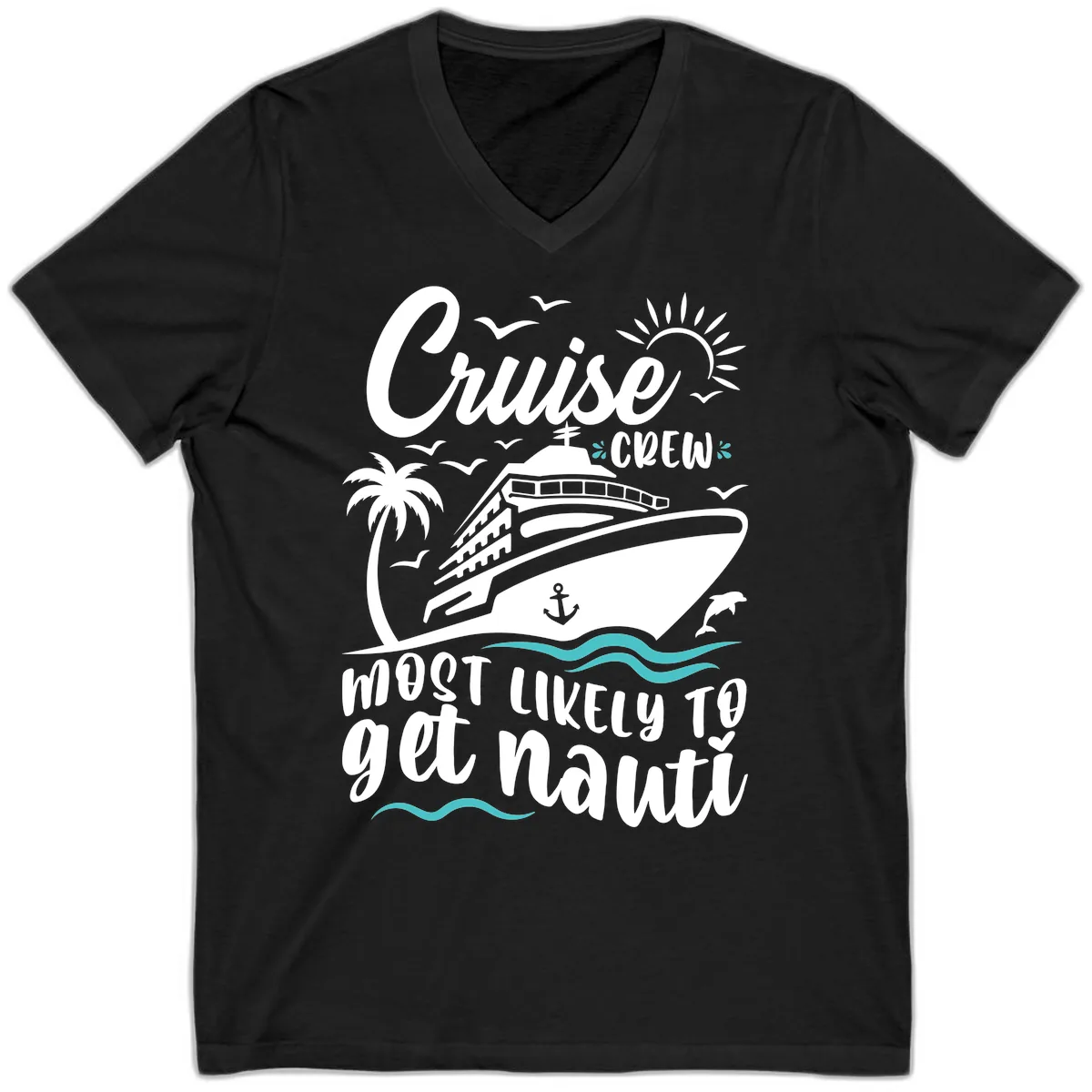 Cruise Crew Most Likely To Get Nauati V-Neck in Black