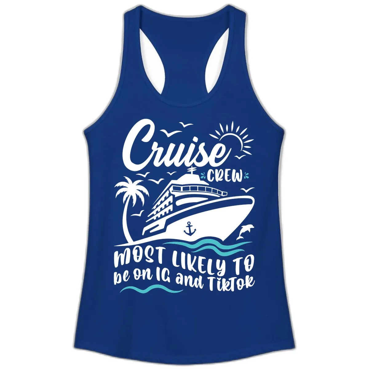 Cruise Crew Most Likely To Ladies Tank in Solid Royal