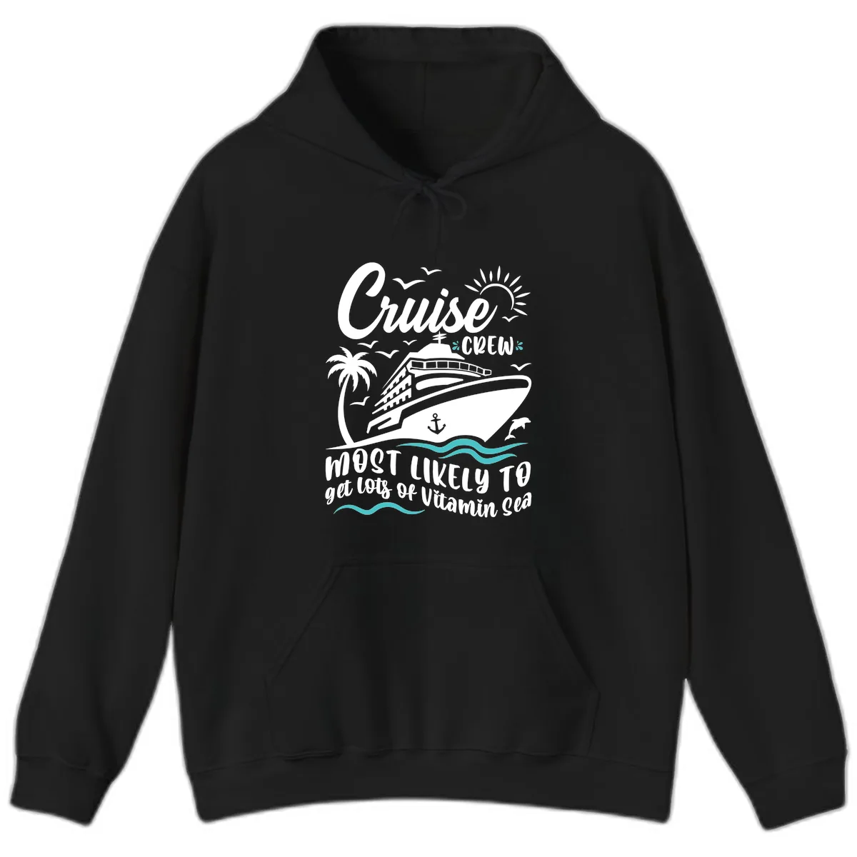 Cruise Crew Vitamin Sea Hoodie in Black