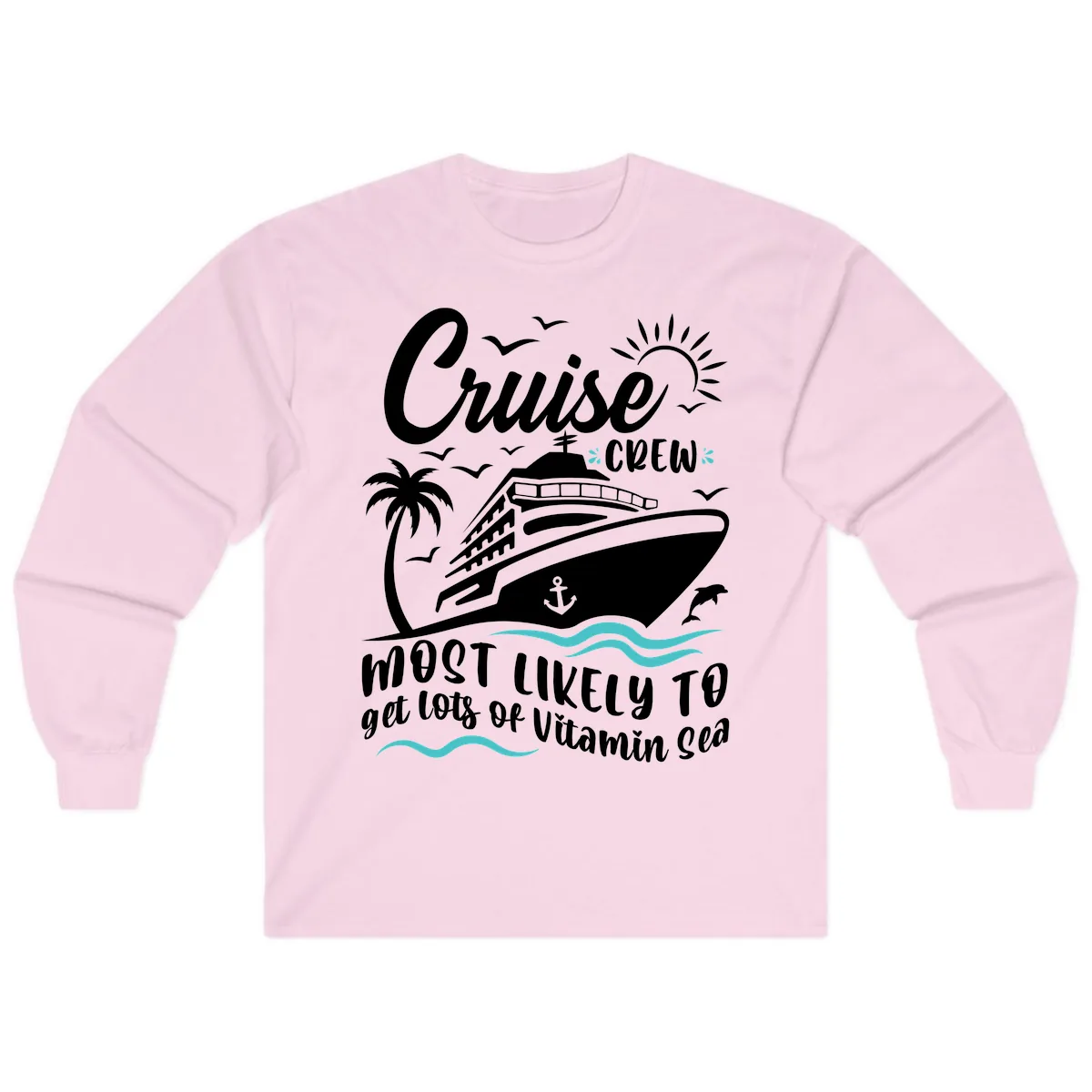 Cruise Crew Vitamin Sea Long Sleeve in Light Pink