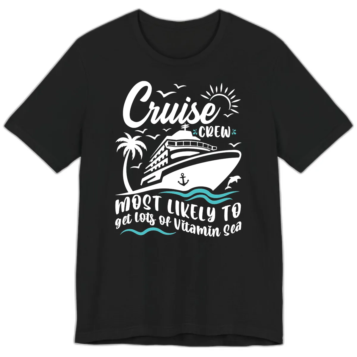 Cruise Crew Vitamin Sea Premium T-Shirt in Black