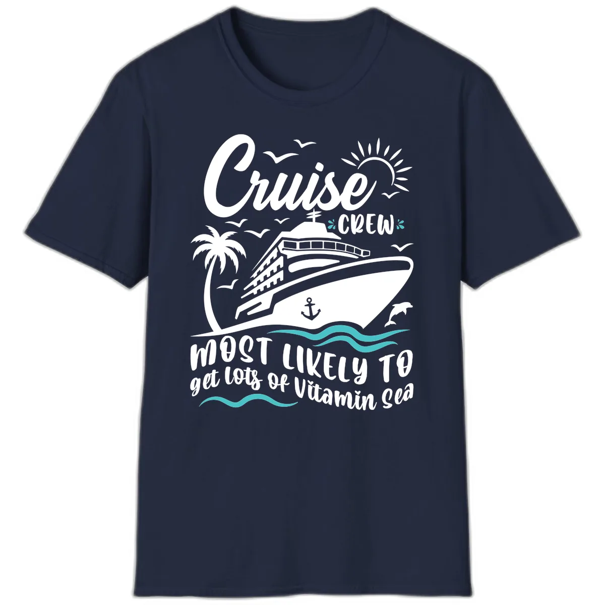 Cruise Crew Vitamin Sea T-Shirt in Navy