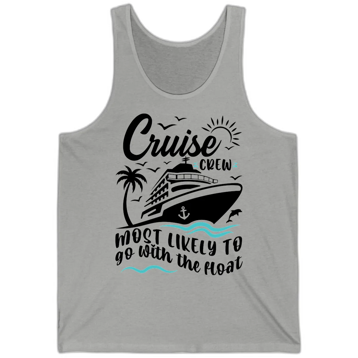 Cruise Crew Most Likely To Go With The Boat Tank in Athletic Heather