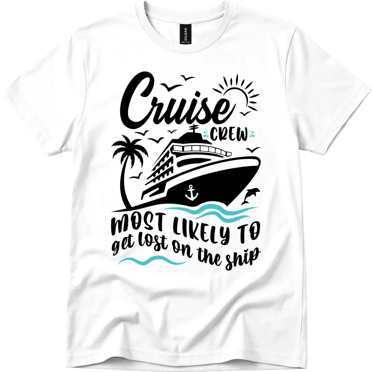 Cruise Crew Most Likely To Get Lost T-Shirt in White