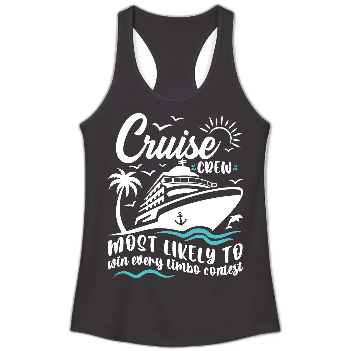 Cruise Crew Limbo Contest Ladies Tank in Black