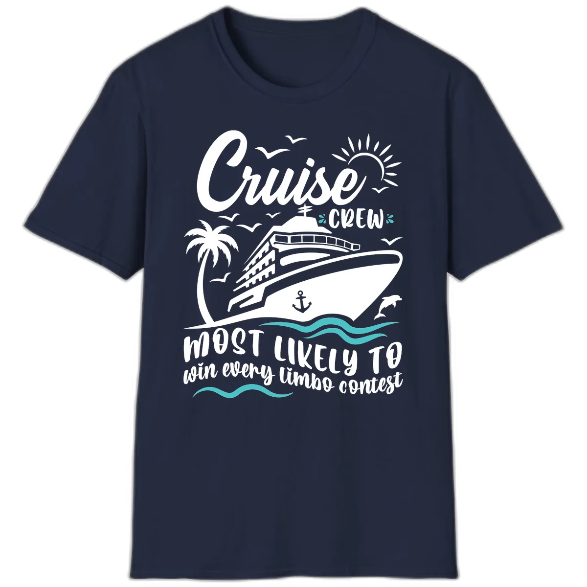 Cruise Crew Limbo Contest T-Shirt in Navy