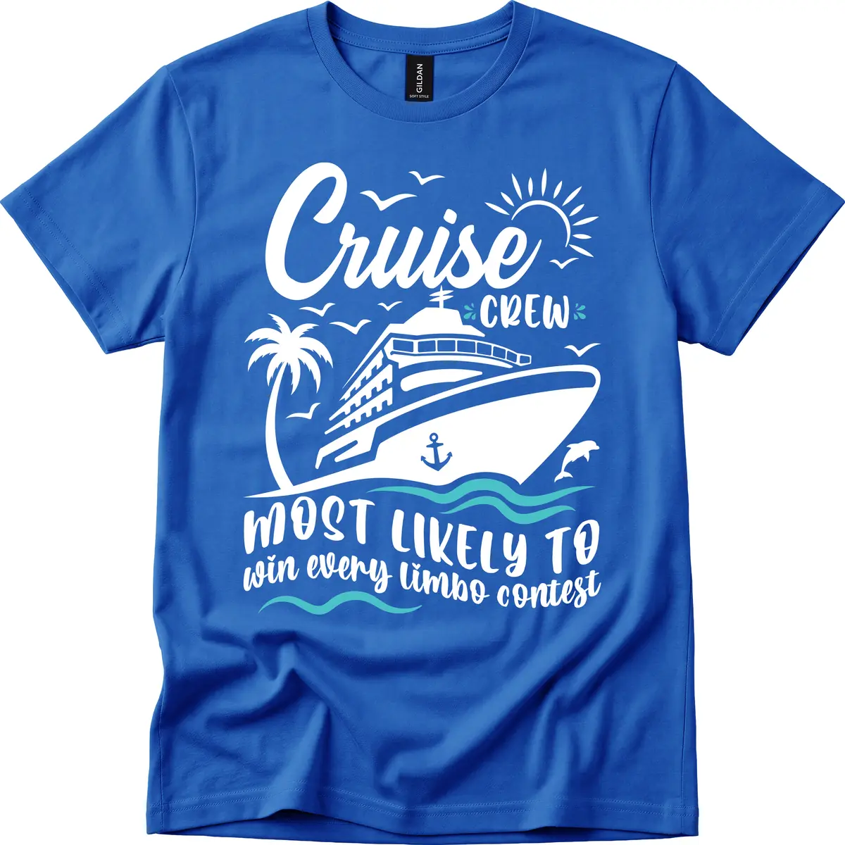 Cruise Crew Limbo Contest T-Shirt in Royal