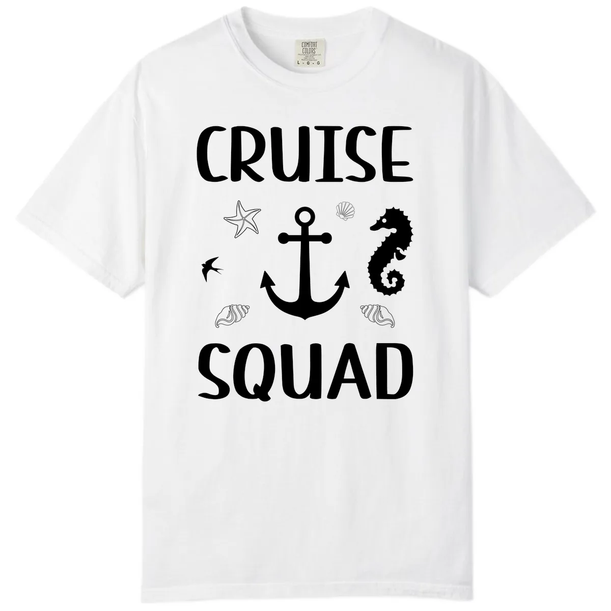 Cruise Squad Anchor Comfort Color in White