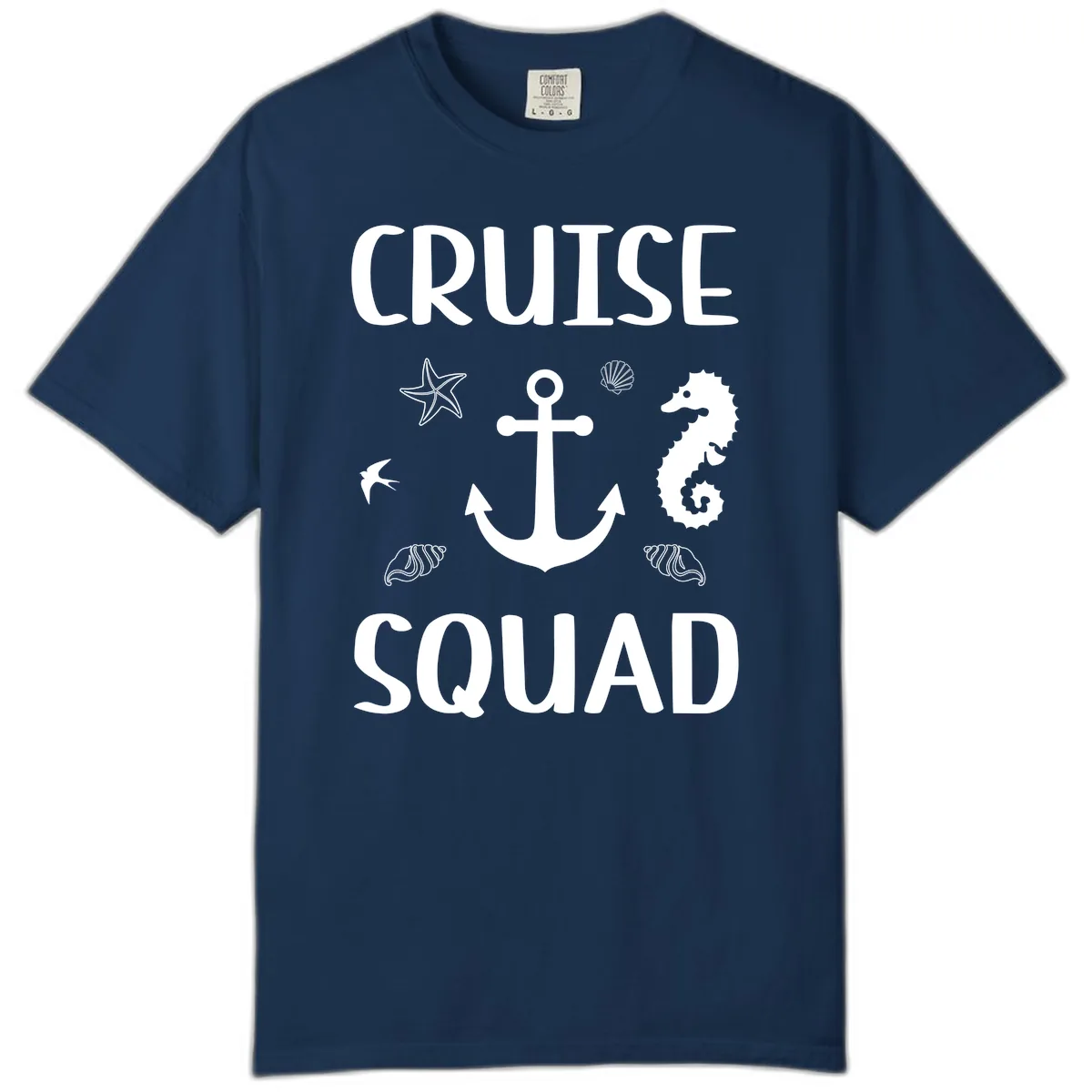 Cruise Squad Anchor Comfort Color in Navy