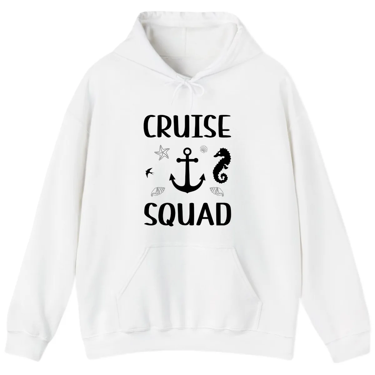 Cruise Squad Anchor Hoodie in White