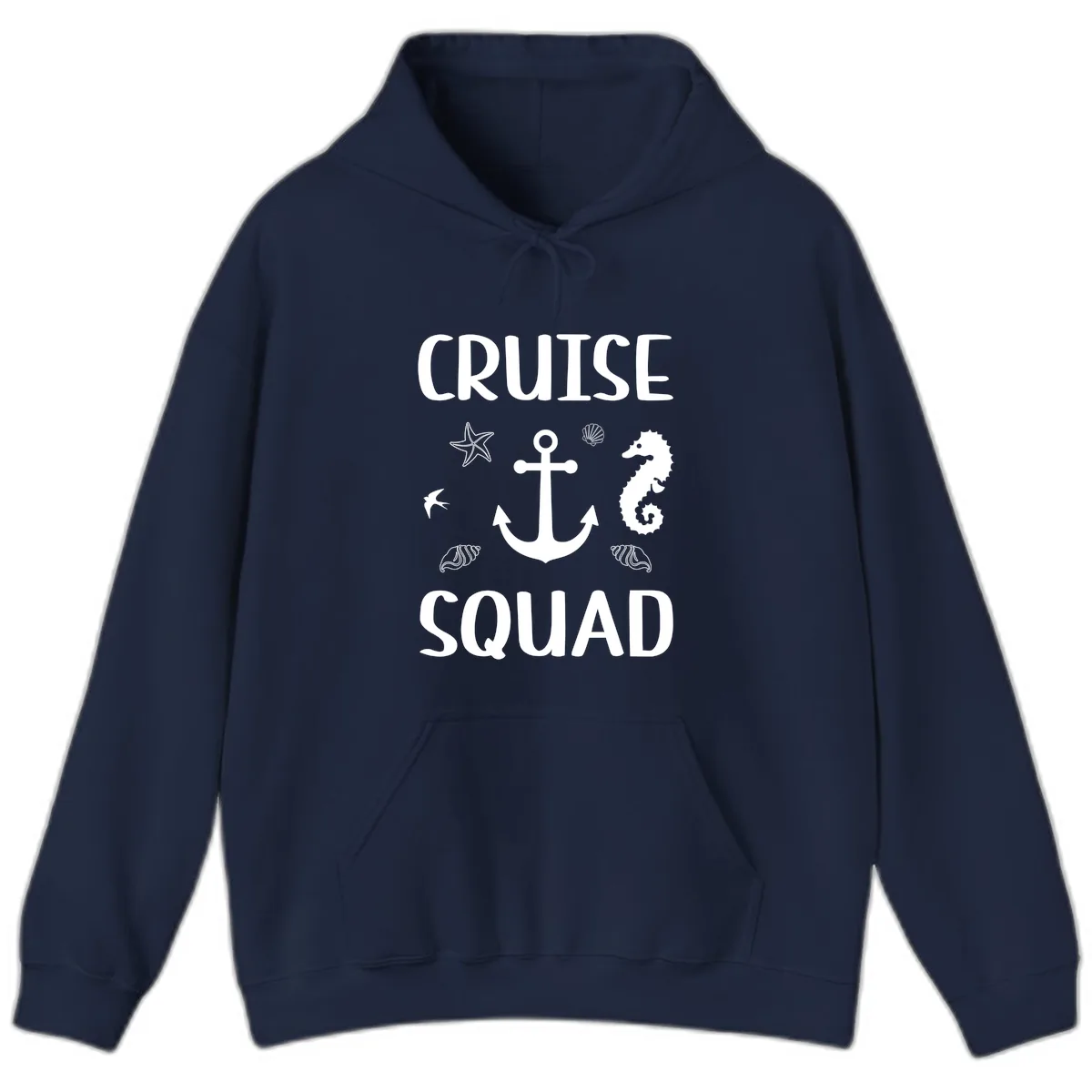 Cruise Squad Anchor Hoodie in Navy