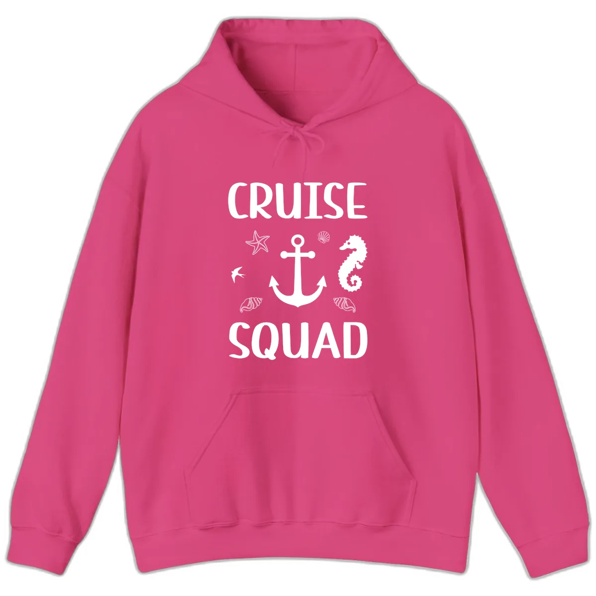 Cruise Squad Anchor Hoodie in Heliconia
