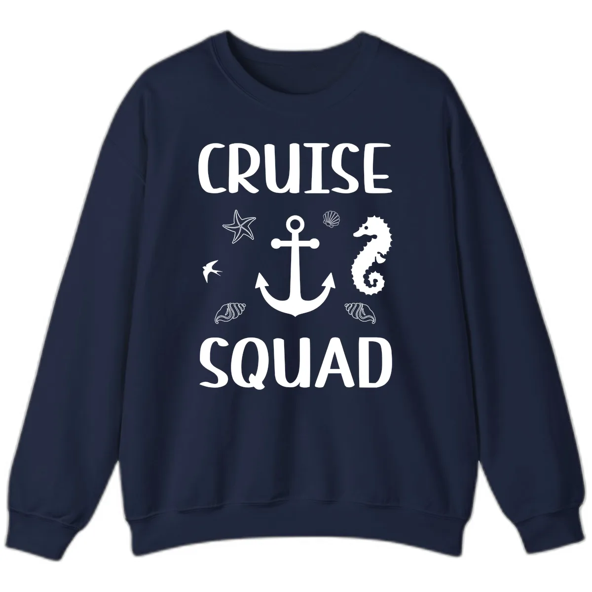 Cruise Squad Anchor Sweatshirt in Navy
