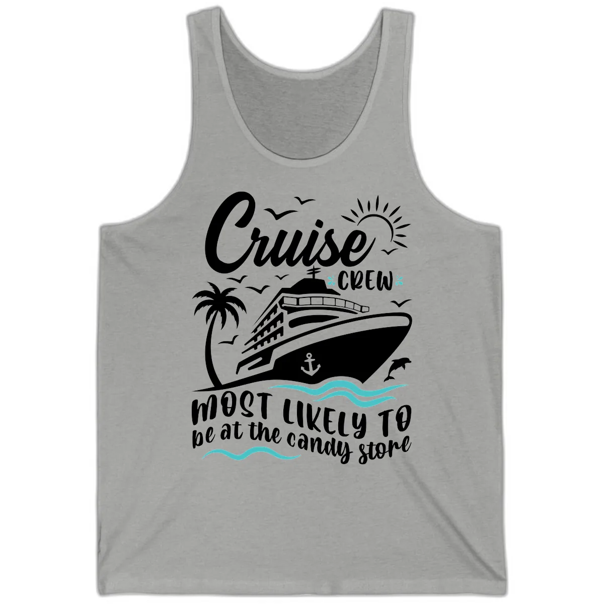 Cruise Crew Candy Store Tank in Athletic Heather