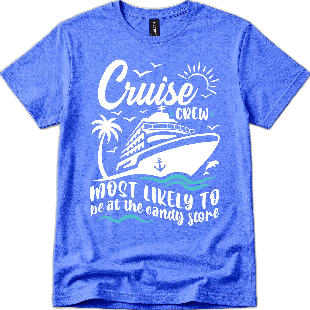Cruise Crew Candy Store T-Shirt in Heather Royal
