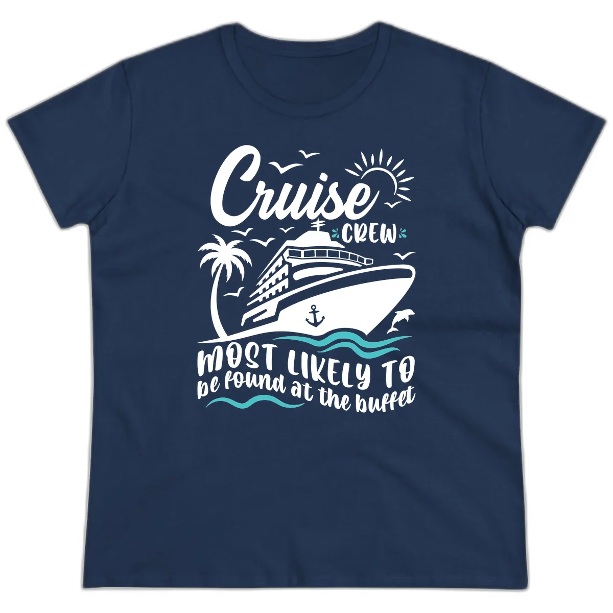 Cruise Crew Buffet Ladies Tee in Navy