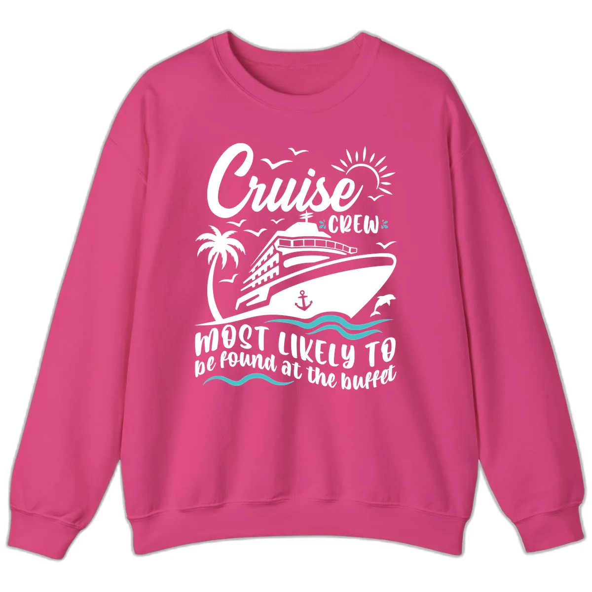 Cruise Crew Buffet Sweatshirt in Heliconia