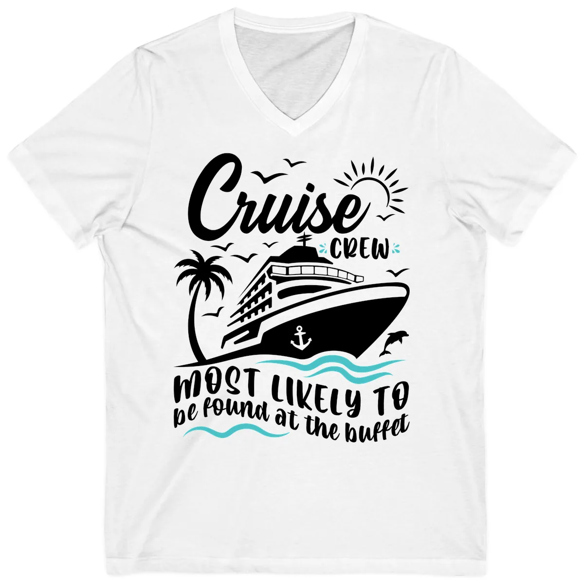 Cruise Crew Buffet V-Neck in White